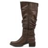 WHITE MOUNTAIN Women's Shoes Crammers Stack-Heeled Tall Boot, Chestnut/Smooth, 6.5 M view 4