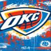 Trends International NBA Oklahoma City Thunder - Maximalist Logo 23 Wall Poster, 22.4L x 14.7W, Premium Unframed Version view 1