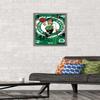 Trends International NBA Boston Celtics - Maximalist Logo 23 Wall Poster, 22.4L x 14.7W, Barnwood Framed Version view 2