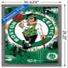 Trends International NBA Boston Celtics - Maximalist Logo 23 Wall Poster, 22.4L x 14.7W, Barnwood Framed Version view 3