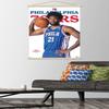 Trends International NBA Philadelphia 76ers - Joel Embiid Feature Series 23 Wall Poster, 22.37" x 34.00", Premium Print and Beechwood Hanger Bundle view 2