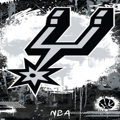 NBA San Antonio Spurs - Maximalist Logo 23 Wall Poster, 22.4L" x 14.7W", Premium Unframed Version