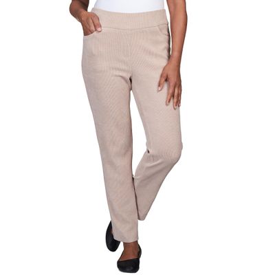 Alfred Dunner St.Moritz Knit Coduroy Pants with Pocket (US, Numeric, 16, Regular, Short, Fawn)