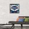 Trends International NBA Charlotte Hornets - Maximalist Logo 23 Wall Poster, 22.4L x 14.7W, Barnwood Framed Version view 2