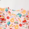 Back to School Dress for Girls, Toddler First Day of School Outfits First Day of Kndergarten Outfits for Girls Ruffle Sleeve Apple Pencil Bottom Casual Summer Dresses Pink&Pencil 6-7 Years view 4