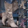 Ladmiple Cowgirl Boots Pink Glitter Cowboy Boots for Women, Fashion Western Pointed Toe Chunky Heel Pull-On Knee High Cowgirl Boots view 3