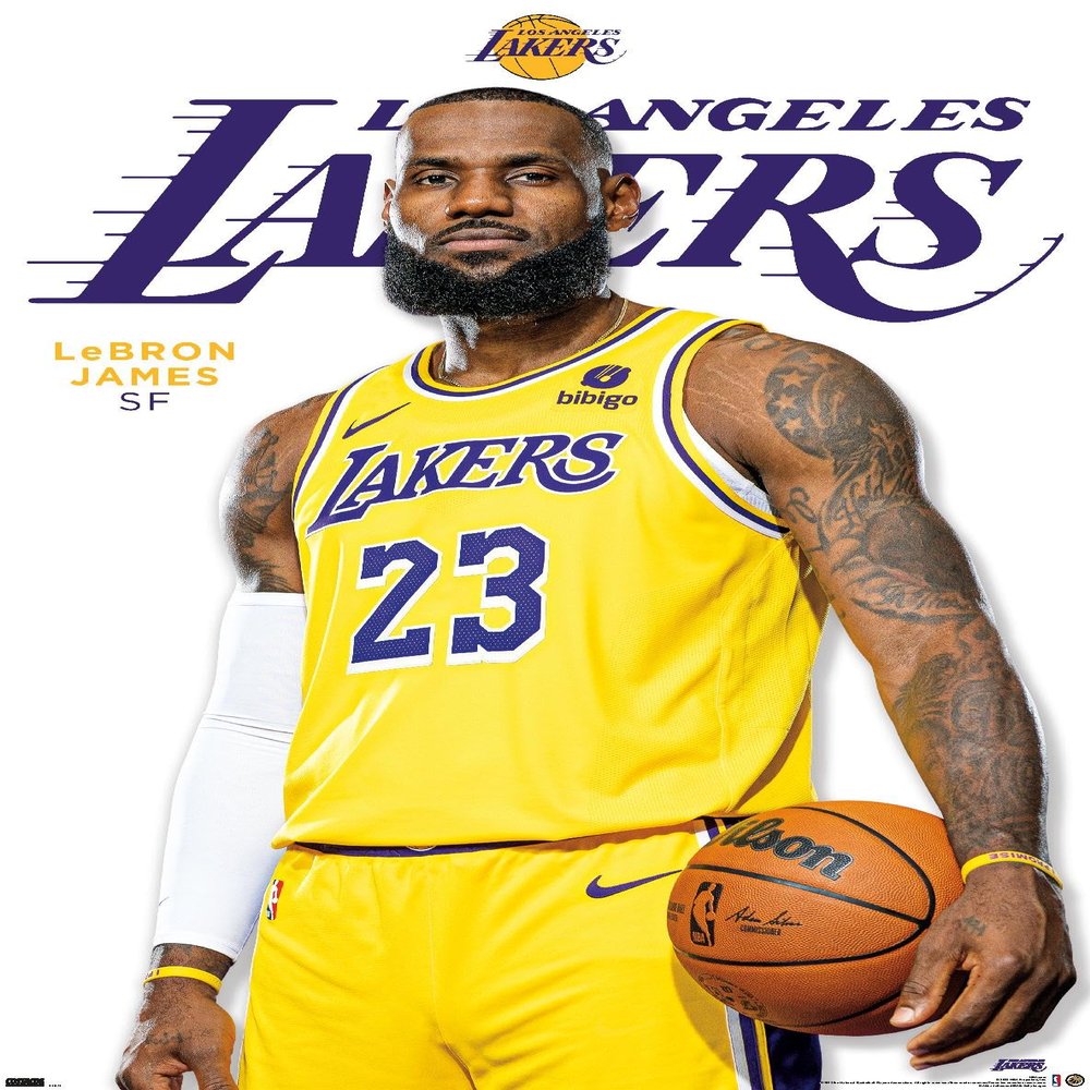 NBA Los Angeles Lakers - LeBron James Feature Series 23 Wall Poster, 22.4L" x 14.7W", Premium Unframed Version