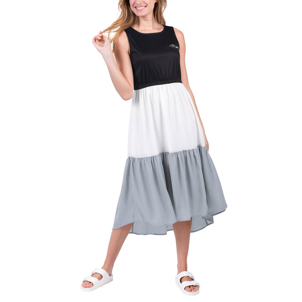 G-III Sports Women's Black/Gray Baltimore Ravens 12th Inning Colorblock Dress