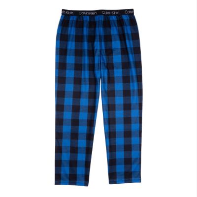 Calvin Klein Kids Sleepwear Boy's Super-Soft Micro-Brushed Fabric Pajama Sleep Pant Set Pj, Victoria Buffalo Plaid, Small