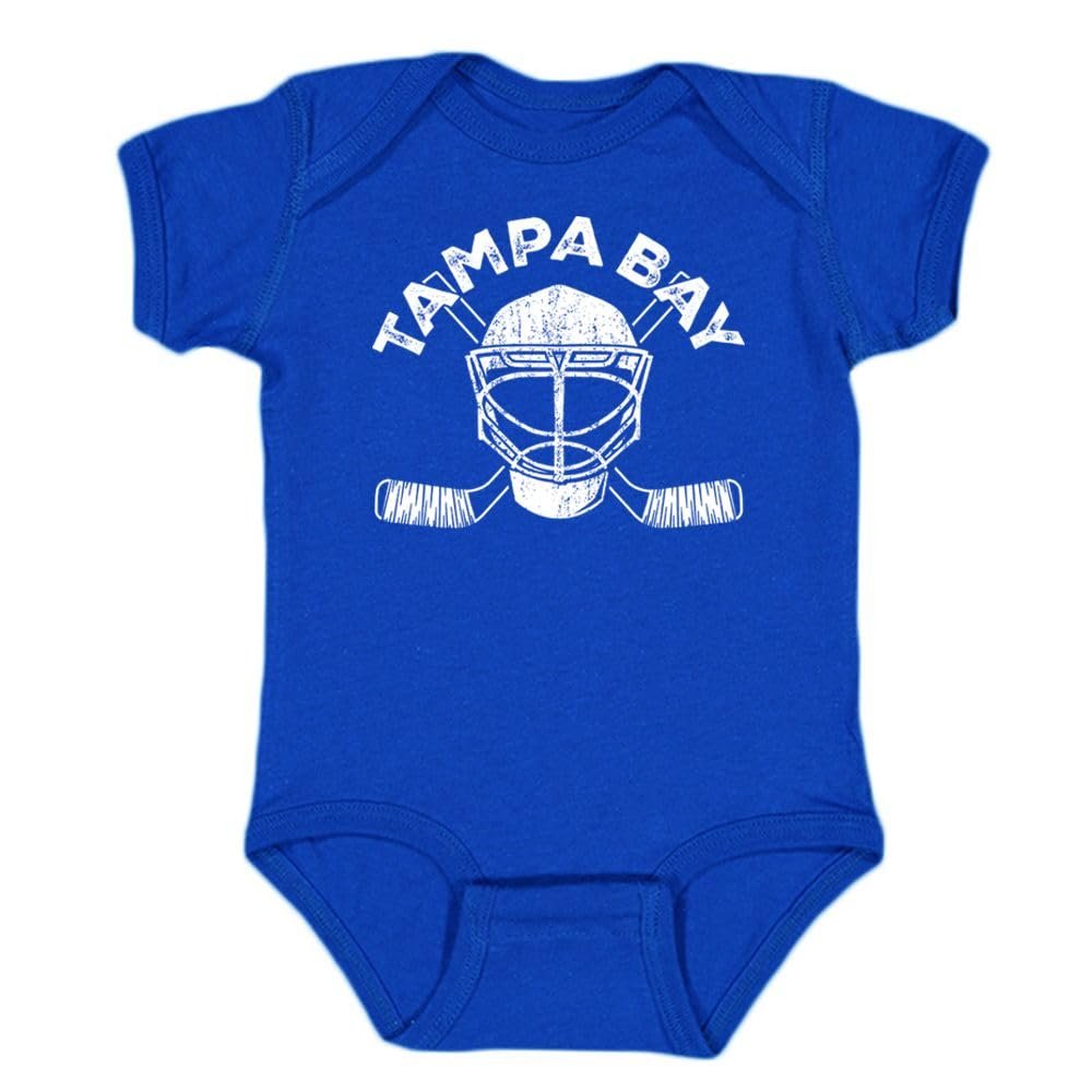 Tampa Bay Team Mask Kid's Bodysuit for Hockey Fans (Royal, 24M)