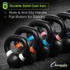 Champion Sports Rhino Fitness 10 LB Iron Kettlebell - Full Body Powder Coated - Textured for Improved Grip - Color Coded Handles view 3
