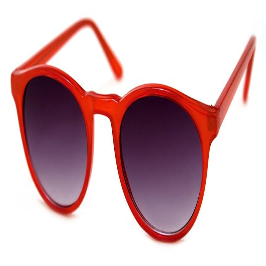A.J. Morgan Eyewear Vintage-Inspired Round Unisex Sunglasses, RED, 50mm