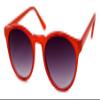 A.J. Morgan Eyewear Vintage-Inspired Round Unisex Sunglasses, RED, 50mm view 1