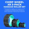 Chirp Wheel XR 3P Massage Roller Set - 10 Acupressure, 6 Knot-Kneading Thumb, 4 Neck & Headache Tension Relief, High Density Foam Massage Rollers for Back & Neck Pain, 500lbs Capacity, Mint view 2