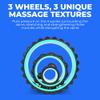 Chirp Wheel XR 3P Massage Roller Set - 10 Acupressure, 6 Knot-Kneading Thumb, 4 Neck & Headache Tension Relief, High Density Foam Massage Rollers for Back & Neck Pain, 500lbs Capacity, Mint view 3
