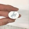 Cowboys Award Decals Thick mil Vinyl 1-1/8" Diameter (100 Decals) Professional-Grade Football Hockey Baseball Softball Lacrosse (Silver on White) view 2