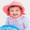RuffleButts Baby/Toddler Girls UPF 50+ Sun Protective Wide Brim Swimwear Sun Hat - Bubblegum Pink, 3T-5 view 3