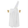 iiniim Men's Roman Halloween Warrior Toga Costume Ancient Greek Cosplay Long Skirt with Wristbands White Large view 4