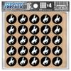 Cowboys Award Decals Thick mil Vinyl 1-1/8" Diameter (100 Decals) Professional-Grade Football Hockey Baseball Softball Lacrosse (White on Black) view 1
