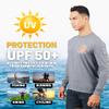 Fishing Shirts for Men,UPF50 Sun Protection Long Sleeve,Quick Dry Dri Fit Apparel, Wicking Rash Gaurd, Fishing Clothes- Unisex Lobster (X-Large, Grey) view 3