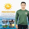 Fishing Shirts for Men,UPF50 Sun Protection Long Sleeve,Quick Dry Dri Fit Apparel, Wicking Rash Gaurd, Fishing Clothes- Unisex Crab (Large, Green) view 3