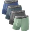 BAMBOO COOL Men's Underwear Soft Breathable Stretch Classic Boxer Briefs with Fly,Multipack view 1