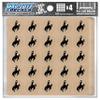 Cowboys Award Decals Thick mil Vinyl 1-1/8" Diameter (100 Decals) Professional-Grade Football Hockey Baseball Softball Lacrosse (Black on Clear) view 1