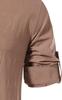 AIFARLD Men's Long Sleeve Shirts Retro Style Lace up for Medieval Viking Hippie Halloween Cosplay Pirate Renaissance Costume Deep Khaki view 2