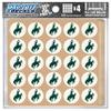 Cowboys Award Decals Thick Premium 20 Mil Vinyl 1-1/8" Diameter (100 Decals) Professional-Grade Football Hockey Baseball Softball Lacrosse (Forest Green on White) view 1