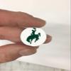 Cowboys Award Decals Thick Premium 20 Mil Vinyl 1-1/8" Diameter (100 Decals) Professional-Grade Football Hockey Baseball Softball Lacrosse (Forest Green on White) view 2