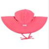 RuffleButts Baby/Toddler Girls UPF 50+ Sun Protective Wide Brim Swimwear Sun Hat - Hot Pink, 3T-5 view 1