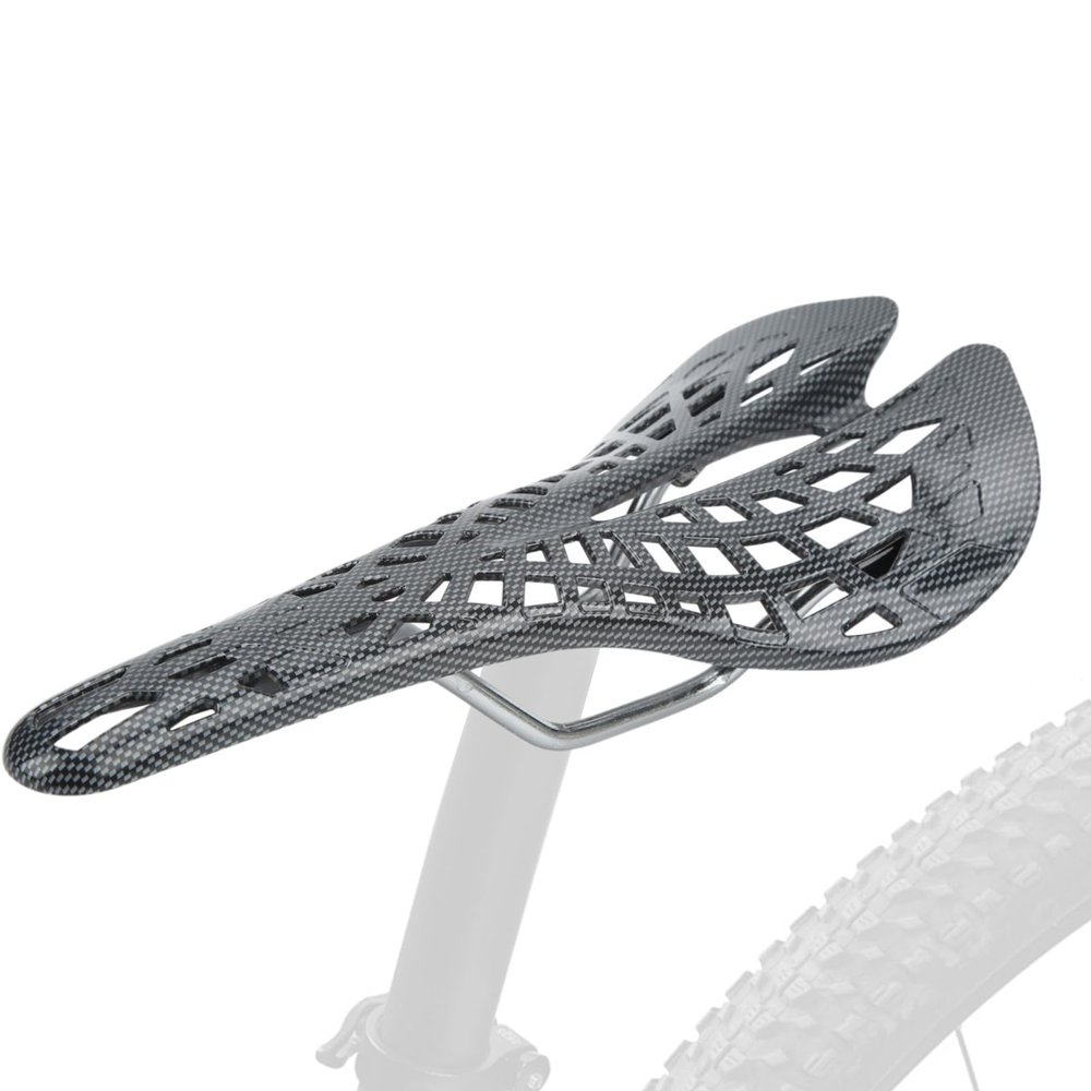 Bike Cushion, Spider Web Style Seat Cushion Bike Hollow Seat Ultralight Saddle Carbon Fiber Bicycle Accessories for Mountain Road Bike Cycling