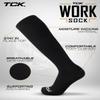 TCK Over the Calf Work Socks 3 Pair Moisture Wicking for Men and Women (Black, X-Large) view 3