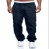 WZIKAI Mens Cargo Pants Relaxed Fit Drawstring Joggers Sweatpants for Men Workout Casual Long Trousers Navy XXL view 2