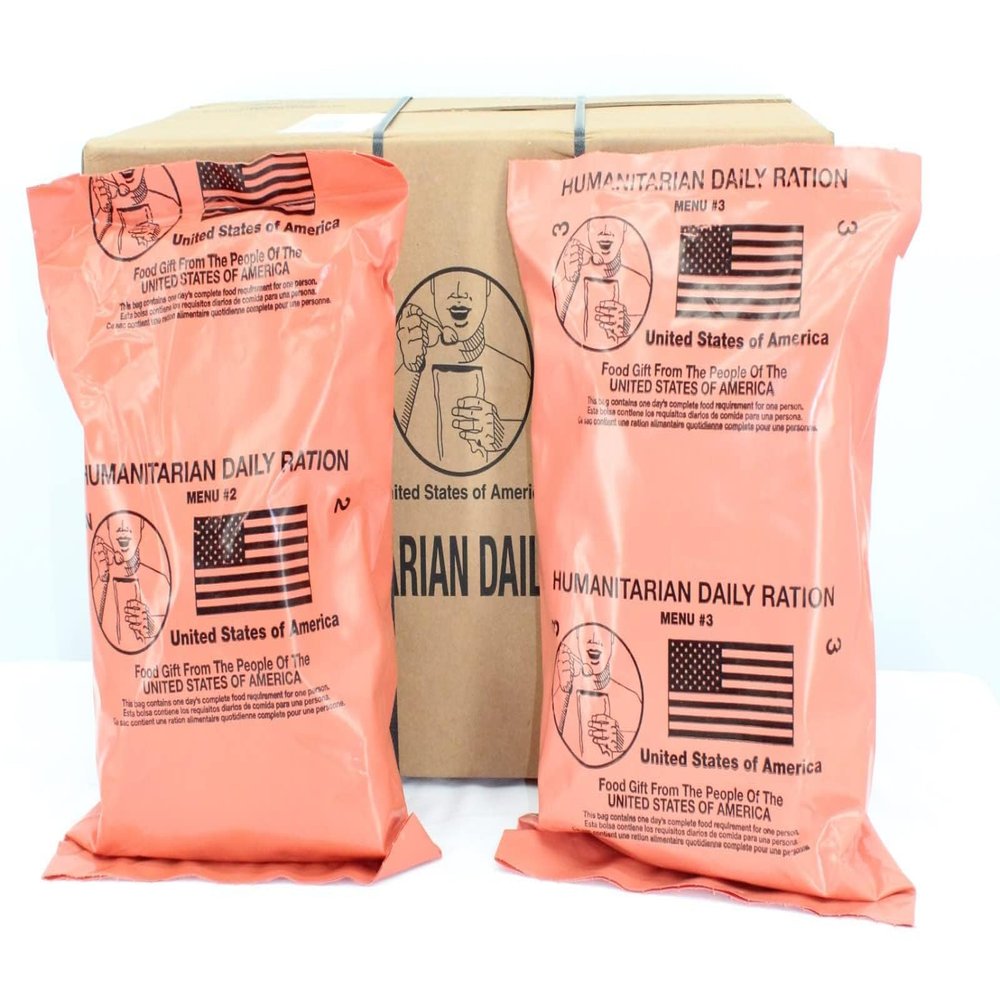 2 Meal HUMANITARIAN DAILY RATION MRE - RANDOM MENU - 2023