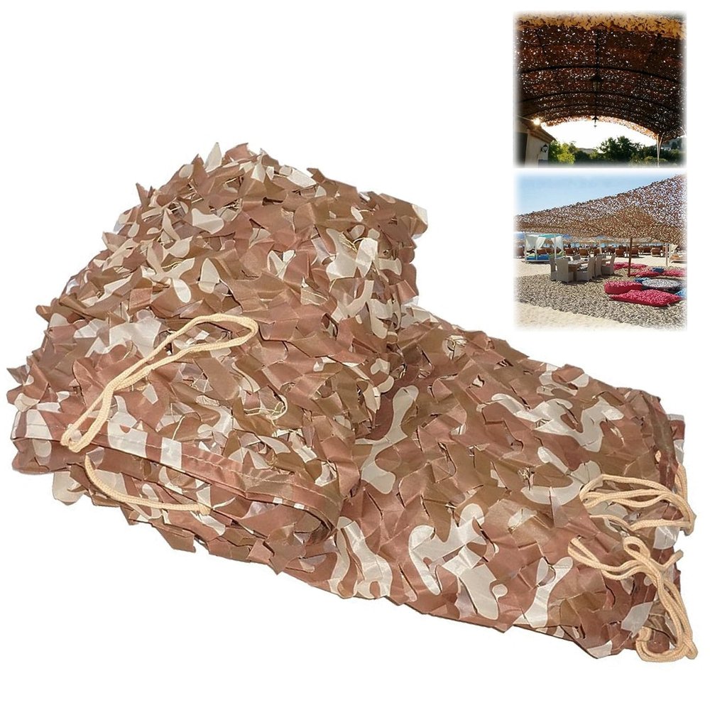 LTSRLL Camouflage Net Camo Netting with Nylon Mesh Net 1.6x3.3ft - 32.8x65.6ft Shade Neting for Hunting Shooting Party Decoration Car Cover Canopy Wildlife Photography(Size:0.5x10m/1.6x32.8ft)