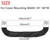 UNKOMN Boat Cover 600D 3 Bow Bimini Top Boot Cover No Frame Waterproof Winter Snow Cover Sunshade Marine Cover Dustproof Boat Accessories (Color : Black 54-60w) view 2