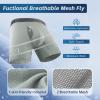 BAMBOO COOL BreezeBoo Men's Ultra Breathable Underwear Mesh Boxer Briefs with Lightwight Wasitband,No Ride Up,Multipack view 2