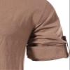 AIFARLD Men's Long Sleeve Shirts Retro Style Lace up for Medieval Viking Hippie Halloween Cosplay Pirate Renaissance Costume Deep Khaki view 2