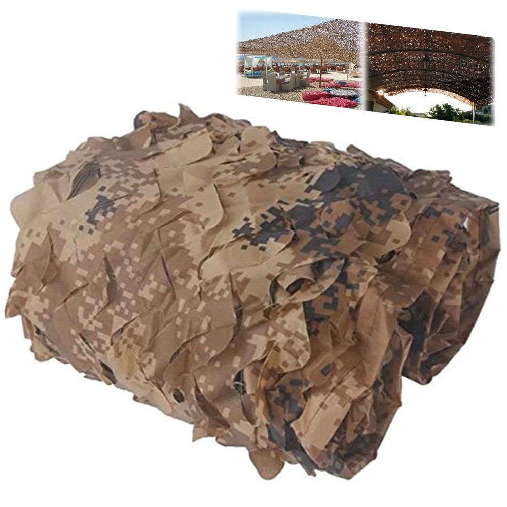 LTSRLL 1.6x3.3ft - 32.8x65.6ft Camouflage Net Blinds Camo Netting Shade Net for Hunting Shooting Army Camping Concealment(Size:3x8m/10x26.2ft)