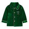 MYGBCPJS Kids Customize Velvet Pajamas Set Toddler Boys Girls Custom Long-Sleeve Button-Down T-Shirt & Pants Xmas Outfits view 2