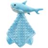 Gicoherero Shark Blanket Security for Baby Soft Lovey Plush Sleeping Snuggle Gifts Boy Blue Minky Dot Stuffed Ocean Animal Newborn Nursery Kids Toddler First Birthday Unisex Blankie Gift Ideas 15 Inch view 1