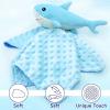 Gicoherero Shark Blanket Security for Baby Soft Lovey Plush Sleeping Snuggle Gifts Boy Blue Minky Dot Stuffed Ocean Animal Newborn Nursery Kids Toddler First Birthday Unisex Blankie Gift Ideas 15 Inch view 2