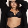 Smart & Sexy Women's Perfect Push-Up Bra Black Hue (Silky Micro) 40DD view 3
