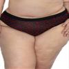 Curvy Couture Women's Size Brief Panties in Smooth, Mesh and Lace, Available in Multi Packs, Dancing Dots, XX-Large Plus view 1