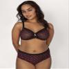 Curvy Couture Women's Size Brief Panties in Smooth, Mesh and Lace, Available in Multi Packs, Dancing Dots, XX-Large Plus view 2