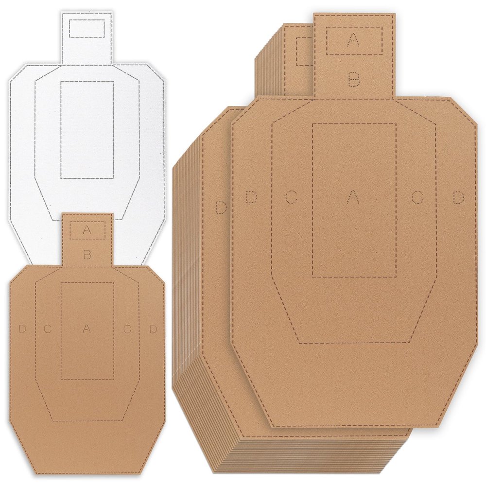 20 Pcs Shooting Targets - 30x18in Tactical Targets Silhouette Cardboard for Shooting Range Practice Competitions Self-Defense Training