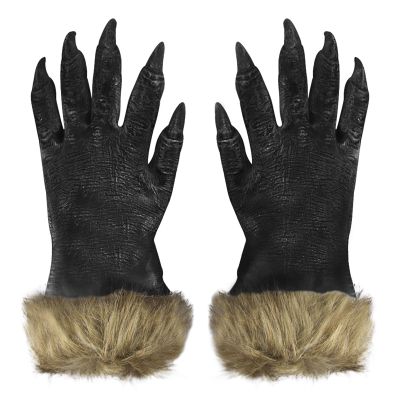 JIAHG Halloween Costume Animal Gloves Hairy Hands Werewolf Claw Gloves Demon Cosplay Death Fancy Dress Up Party Accessories