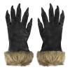 JIAHG Halloween Costume Animal Gloves Hairy Hands Werewolf Claw Gloves Demon Cosplay Death Fancy Dress Up Party Accessories view 1