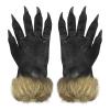 JIAHG Halloween Costume Animal Gloves Hairy Hands Werewolf Claw Gloves Demon Cosplay Death Fancy Dress Up Party Accessories view 3